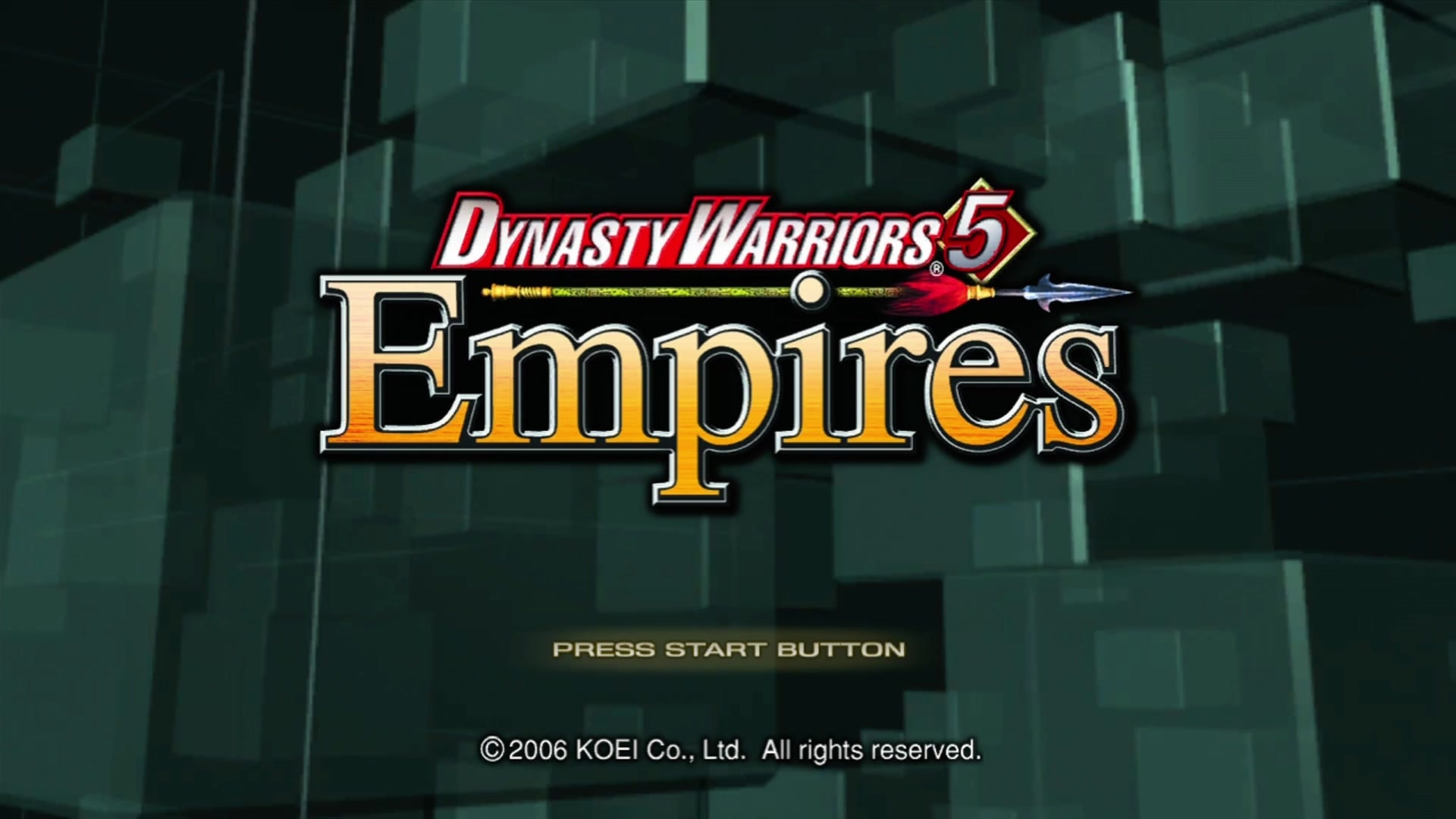 Dynasty Warriors 5 Empires title screen for Xbox 360